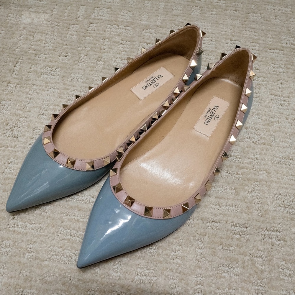 Valentino Rockstud Flats Size 36.5